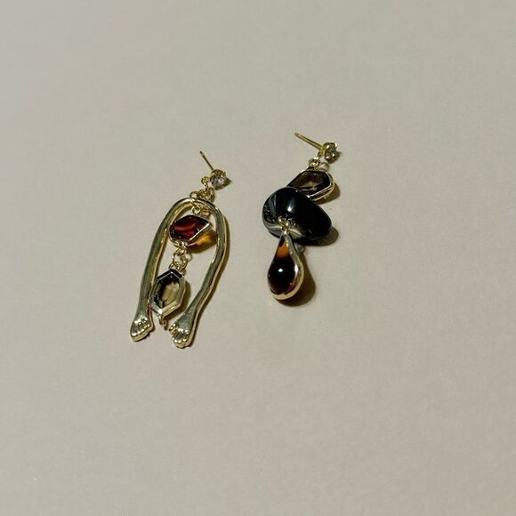 Crystal drop earrings N772 - Picture 4 of 5